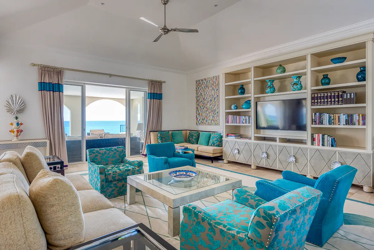 Salon, palette bleu turquoise