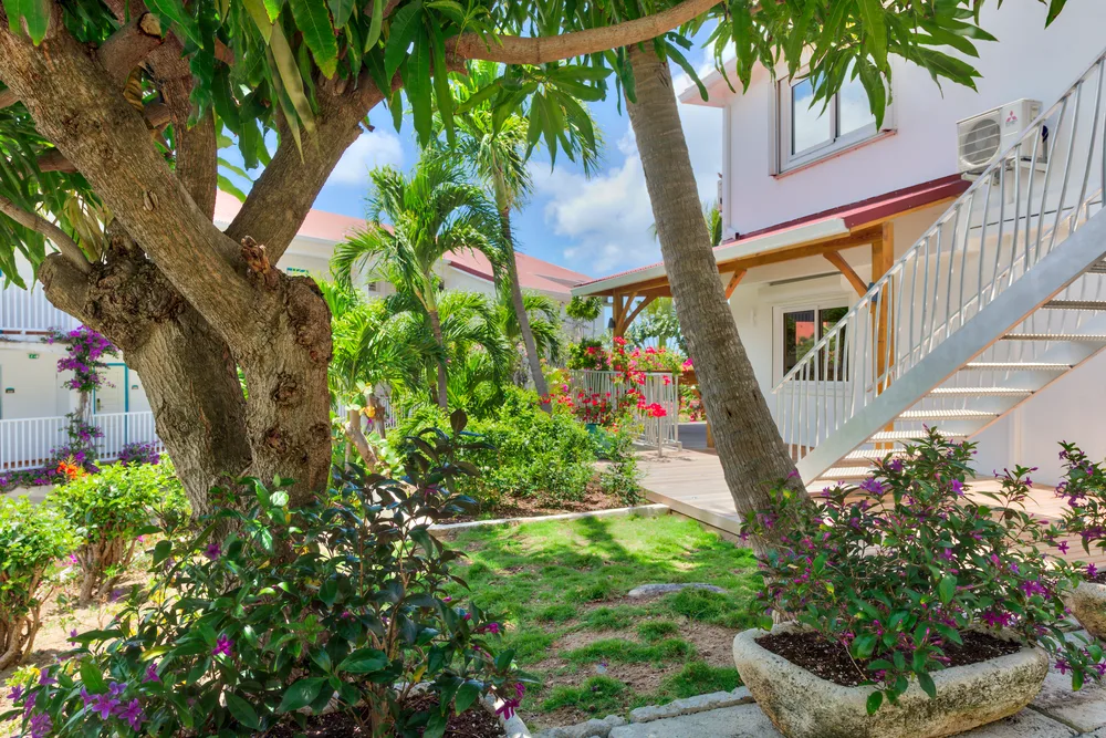 Grand Case Beach Club — jardin tropical, allée